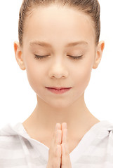 Image showing praying teenage girl