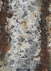 Image showing Stone and rusty iron background