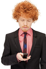 Image showing handsome man with cell phone