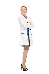 Image showing attractive female doctor with stethoscope