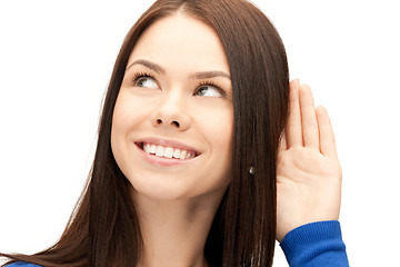 Image showing woman listening gossip