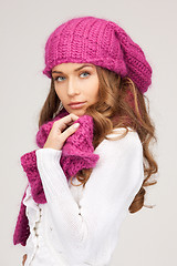 Image showing beautiful woman in winter hat