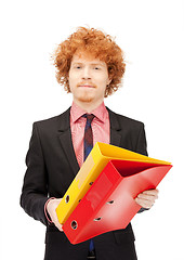 Image showing man with folders