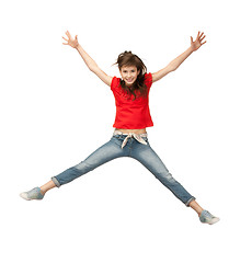 Image showing jumping teenage girl