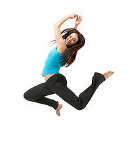 Image showing jumping sporty girl