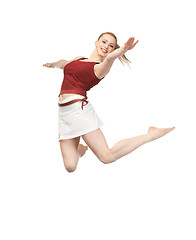 Image showing jumping sporty girl