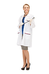 Image showing attractive female doctor with stethoscope