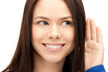 Image showing woman listening gossip