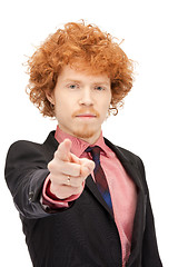 Image showing businessman pointing his finger