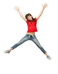 Image showing jumping teenage girl