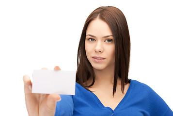 Image showing woman with business card