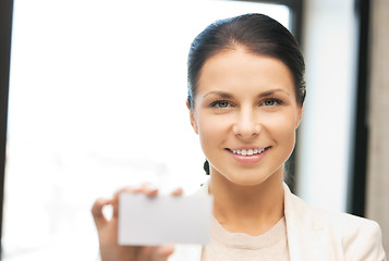 Image showing woman with business card