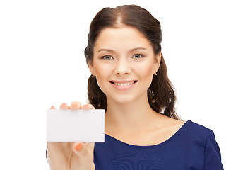 Image showing woman with business card