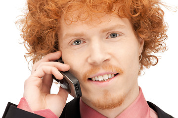 Image showing handsome man with cell phone