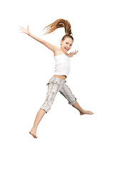 Image showing jumping teenage girl