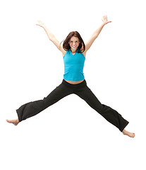 Image showing jumping sporty girl