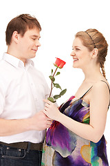 Image showing pregnant couple waiting for baby