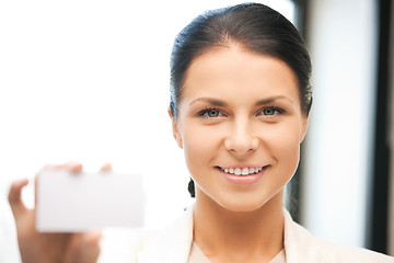 Image showing woman with business card