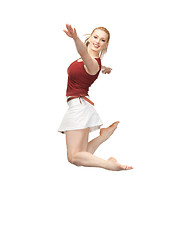 Image showing jumping sporty girl