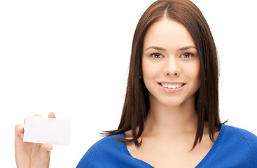 Image showing woman with business card