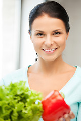 Image showing beautiful woman in the kitchen