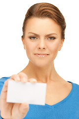 Image showing woman with business card