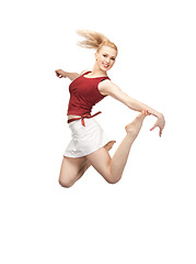 Image showing jumping sporty girl