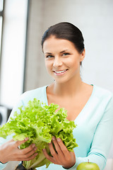 Image showing beautiful woman in the kitchen