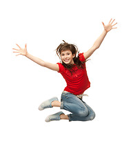 Image showing jumping teenage girl