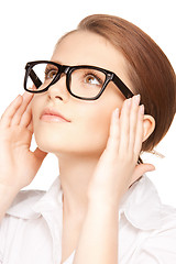 Image showing lovely woman in spectacles