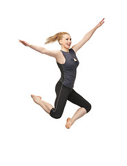 Image showing jumping sporty girl