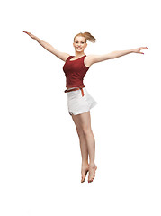 Image showing jumping sporty girl