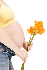 Image showing pregnant woman belly