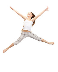 Image showing jumping teenage girl