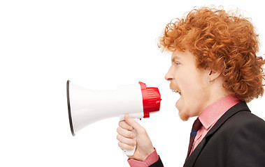 Image showing man with megaphone