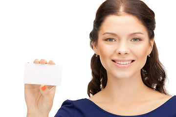 Image showing woman with business card