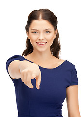 Image showing businesswoman pointing her finger