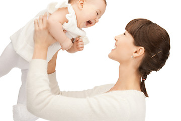 Image showing happy mother with adorable baby