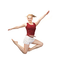 Image showing jumping sporty girl