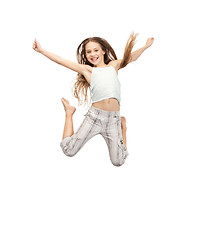 Image showing jumping teenage girl