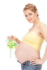 Image showing pregnant woman with socks