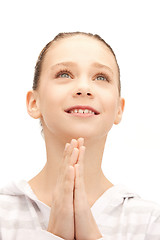 Image showing praying teenage girl