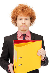 Image showing man with folders