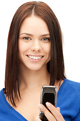 Image showing businesswoman with cell phone