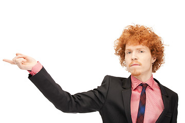 Image showing businessman pointing his finger