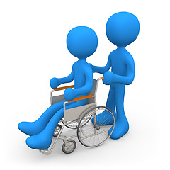 Image showing Person On Wheelchair