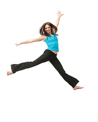 Image showing jumping sporty girl