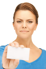 Image showing woman with business card