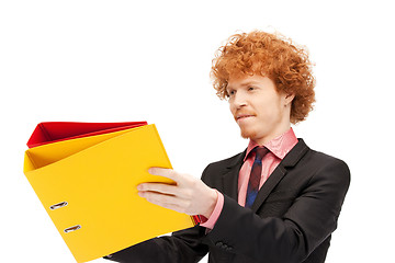 Image showing man with folders