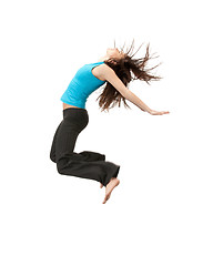 Image showing jumping sporty girl